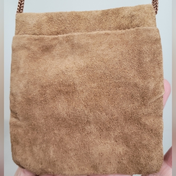 Vintage Tan Suede Zippered  Change Purse - Picture 7 of 8